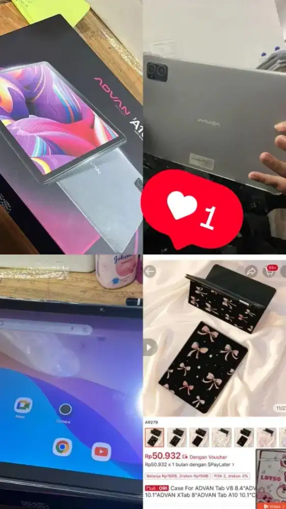 Advan Tab A10 ( pemakaian 7 bulan di pakai cuma khusus buat drakor)