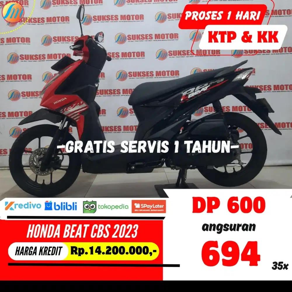 DP 600RIBU HONDA BEAT CBS 2023 ANGSURAN SANGAT RENDAH BERGARANSI