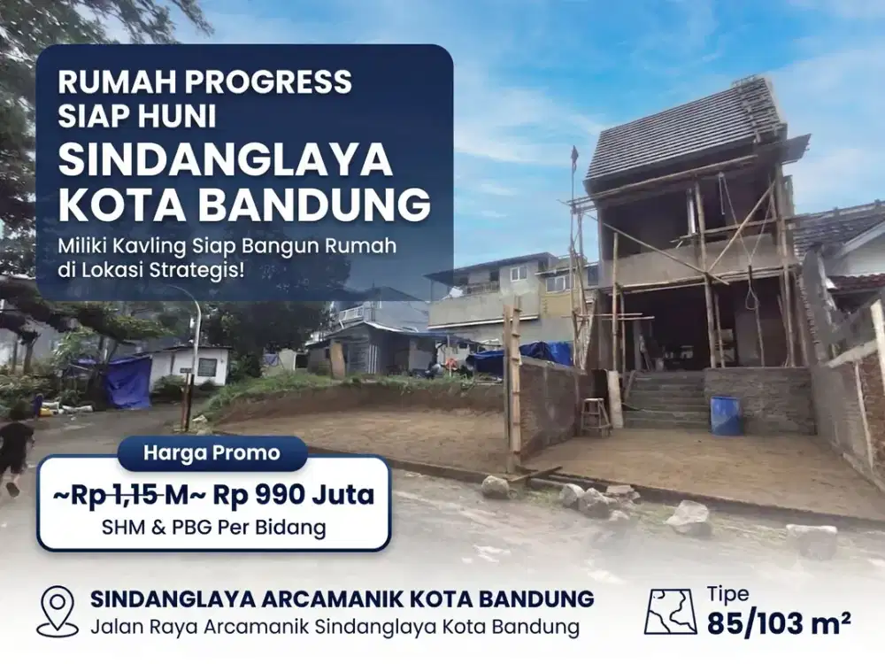 RUMAH SIAP HUNI 3 KAMAR SHM DEKAT RS HERMINA ARCAMANIK