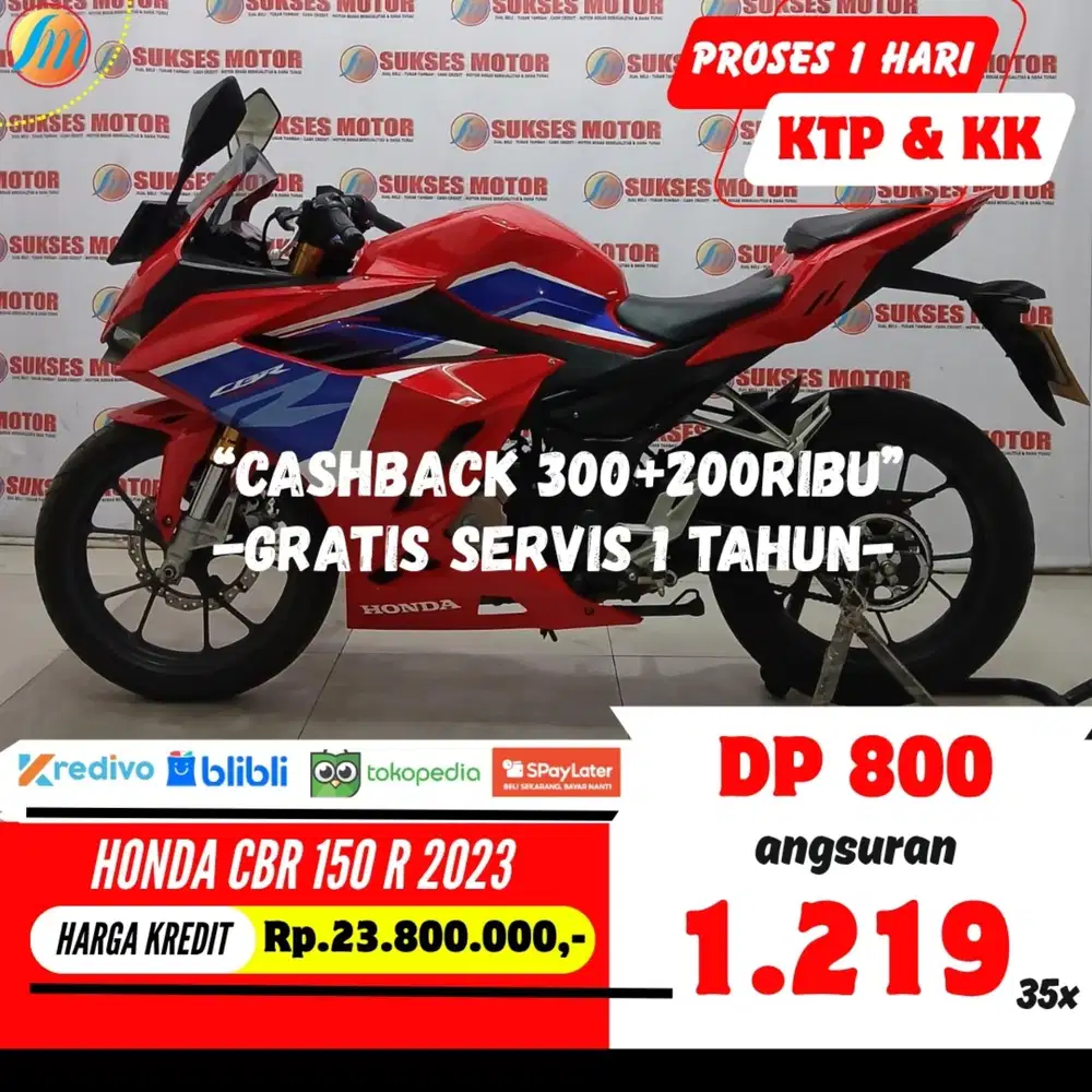 DP PROMO 800RB HONDA CBR 150 R 2023 ANGSURAN TERJANGKAU BERGARANSI