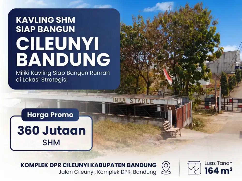 Kavling Tanah Dalam Komplek 164 M2 Dekat Gerbang Tol Cileunyi