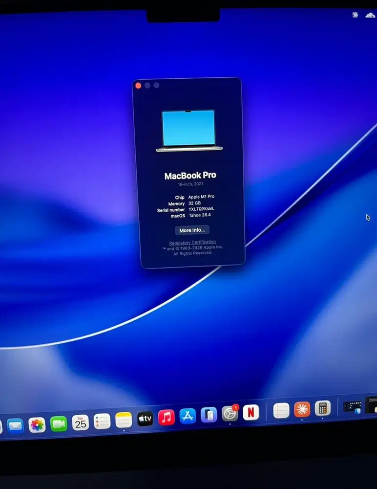 Macbook Pro M1 Pro 16inch 32/512