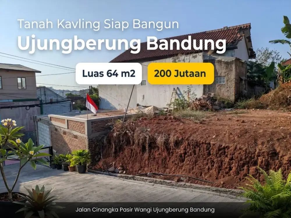 KAVLING TANAH SIAP BANGUN SHM 64 M2 DEKAT RSUD UJUNGBERUNG