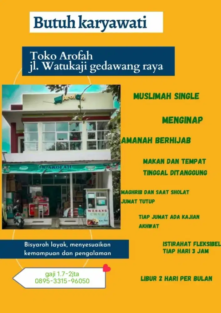 Lowongan karyawan toko