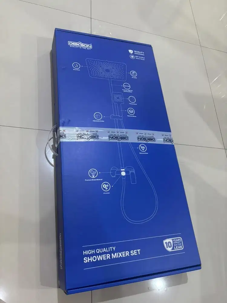 DEKKSON Shower Set Tiang Keran Shower Mixer Air Panas Dingin SS 7828-3