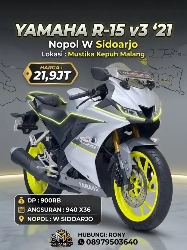 DP MULAI 900RB‼️ YAMAHA R15 V3 TH 2021 LAST EDITION. RONY MUSTIKA