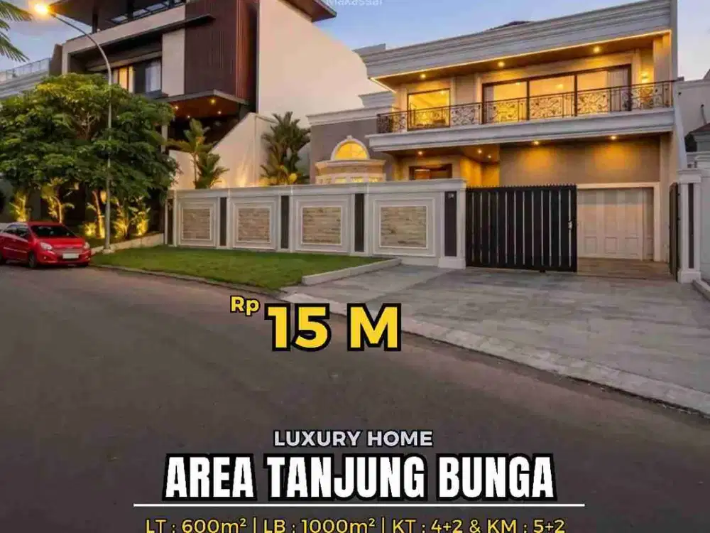 RUMAH MEWAH 20x30 TANJUNG BUNGA DEKAT TRANS STUDIO MAL