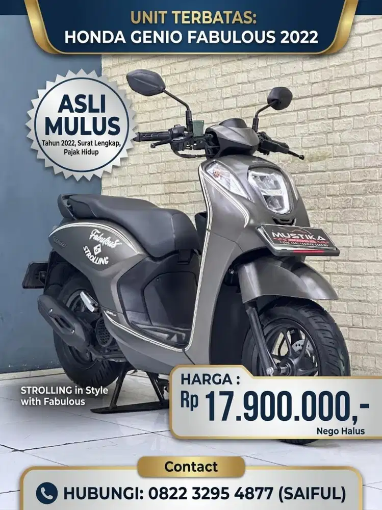 Perfect Condition!!Honda Genio Fabolous 2022 N Kabupaten Mulus-Mustika
