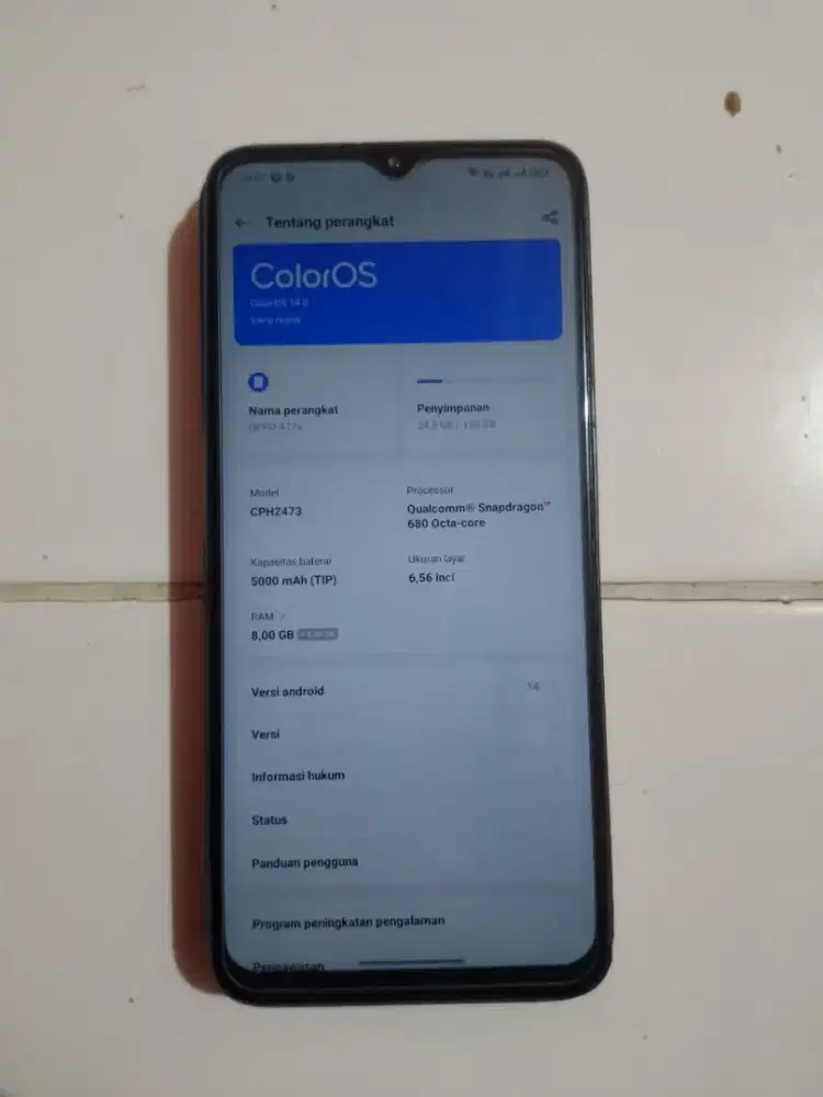 Oppo A77s 8+8/128 Batangan No Refurbish