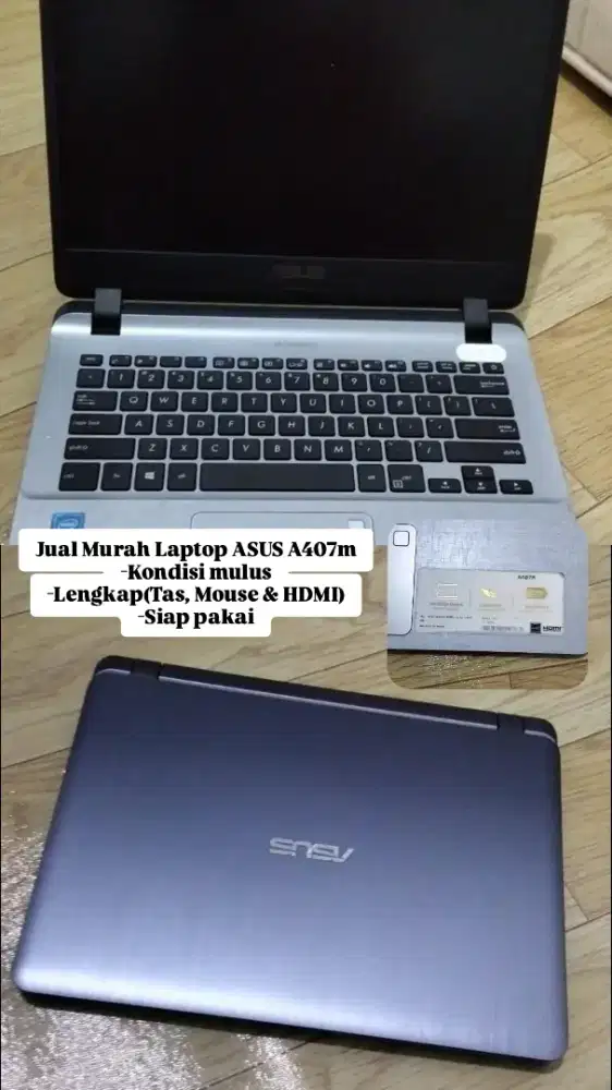 Jual Murah Laptop ASUS A407m Lengkap