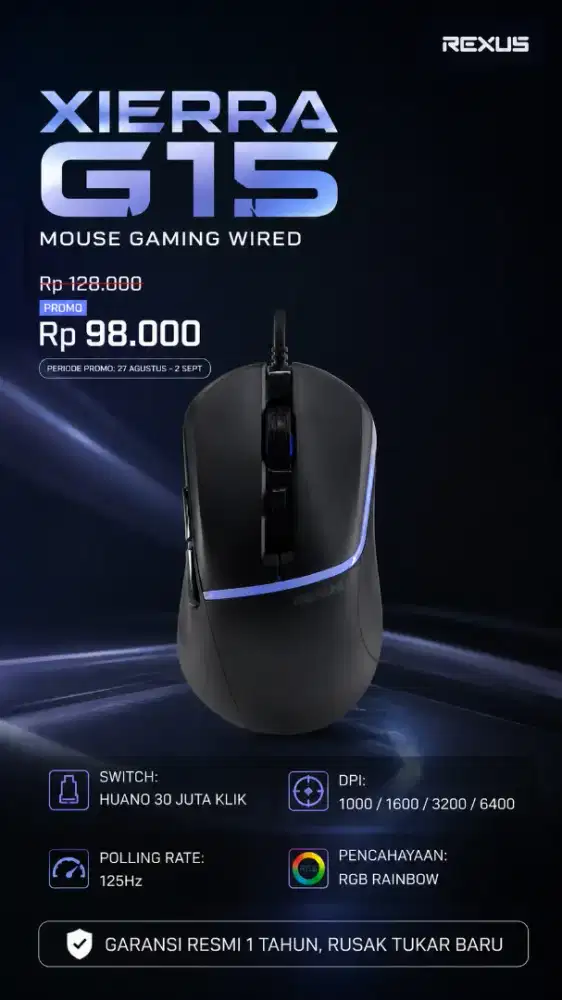 Mouse gaming rexus XIERRA G15