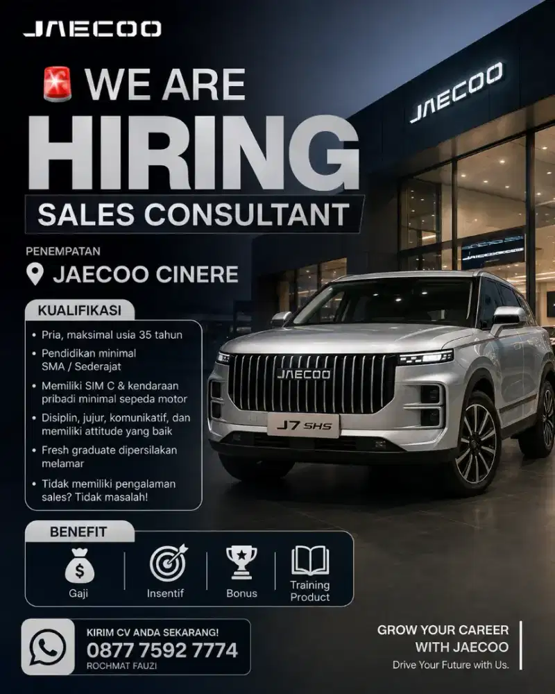 WE ARE HIRING! SALES CONSULTANT
