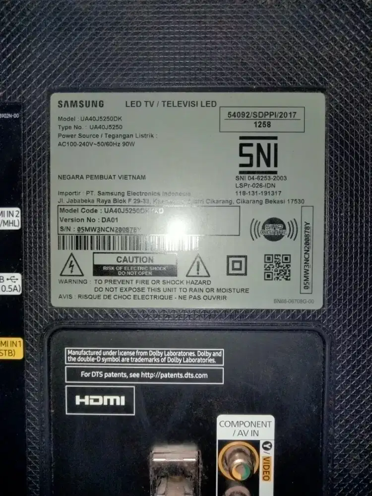 Dijual cepat TV LED Samsung 40 inci.