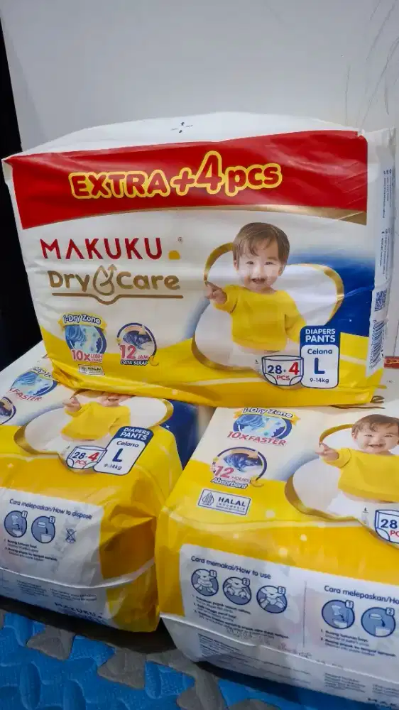 MAKUKU DRY CARE DIAPERS L28+6