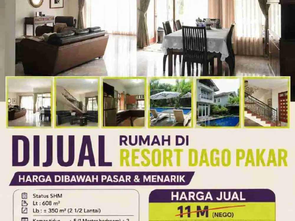 Villa Rumah Dago Resort Mewah Siap Huni