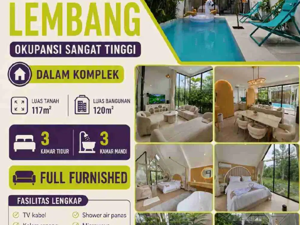 Villa Mewah Kawasan Lembang dekat Setiabudi Bandung