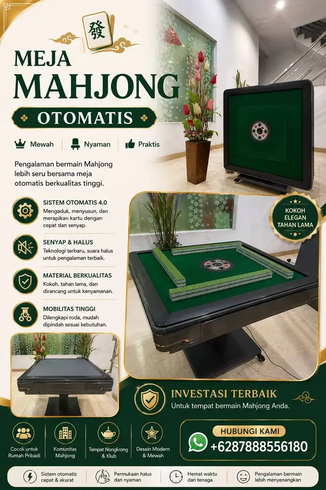 READY STOCK ‼️ MEJA MAHJONG OTOMATIS (BARU)