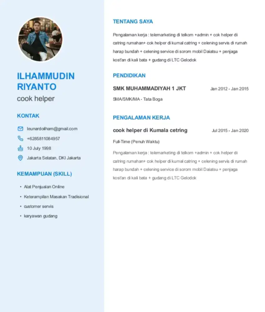 Tolong di bantu info²loker
