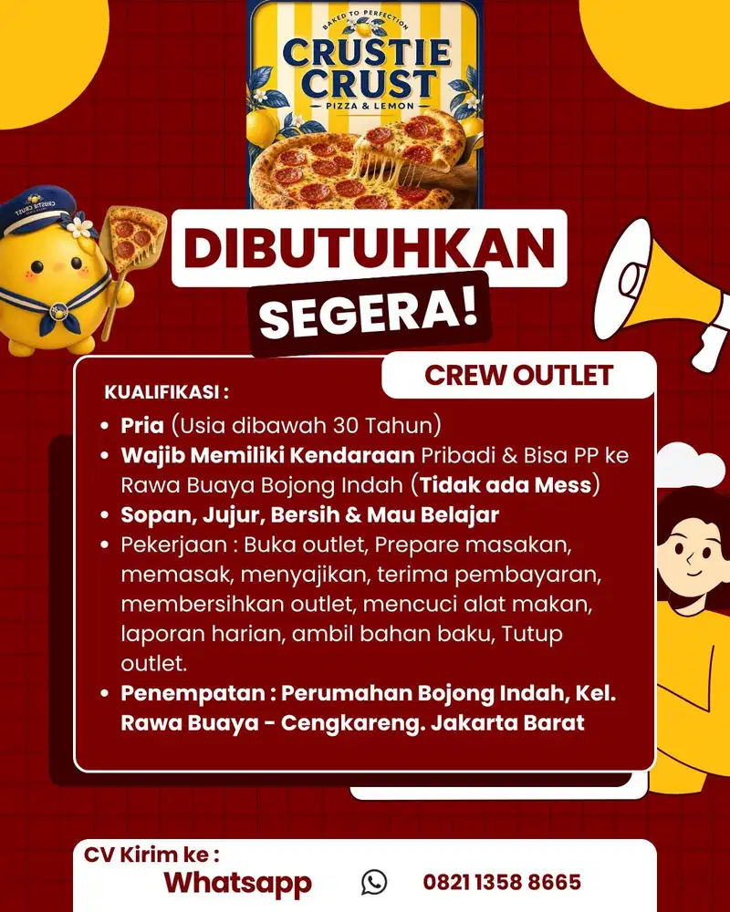 Loker UMKM PIZZA Cengkareng Rawa Buaya