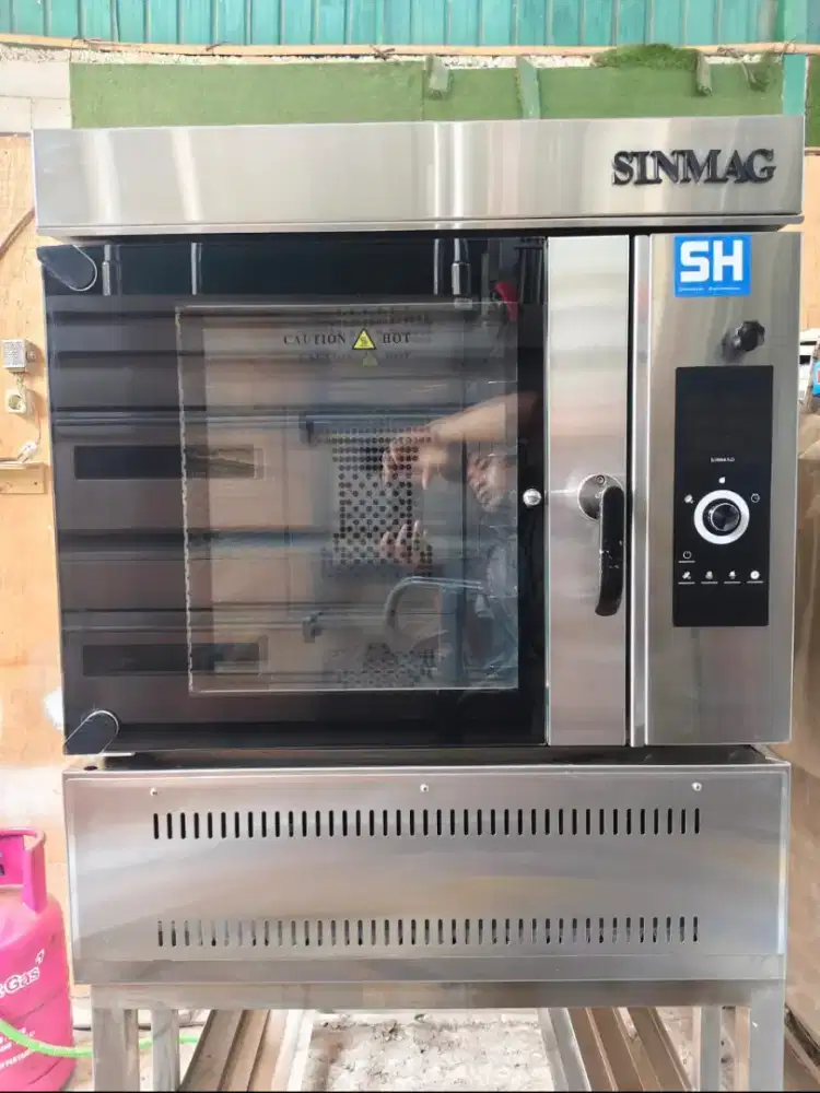 Oven convection gas 5 tray SM-705G Sinmag Taiwan panel control digital