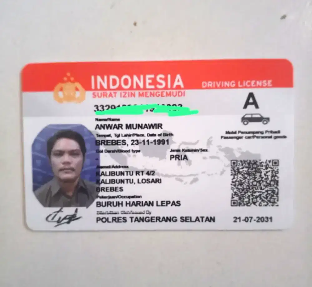 Driver / supir / Asisten pribadi