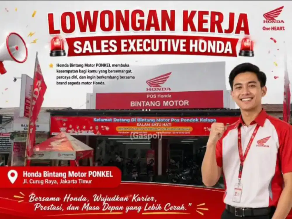 Lowongan kerja sales executive dan sales counter