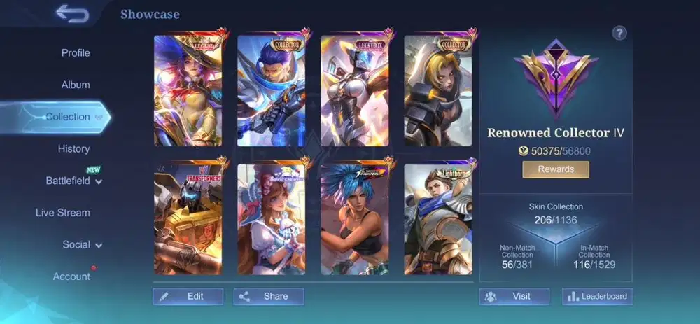 AKUN MOBILE LEGEND, SKIN LEGEND LESLEY
