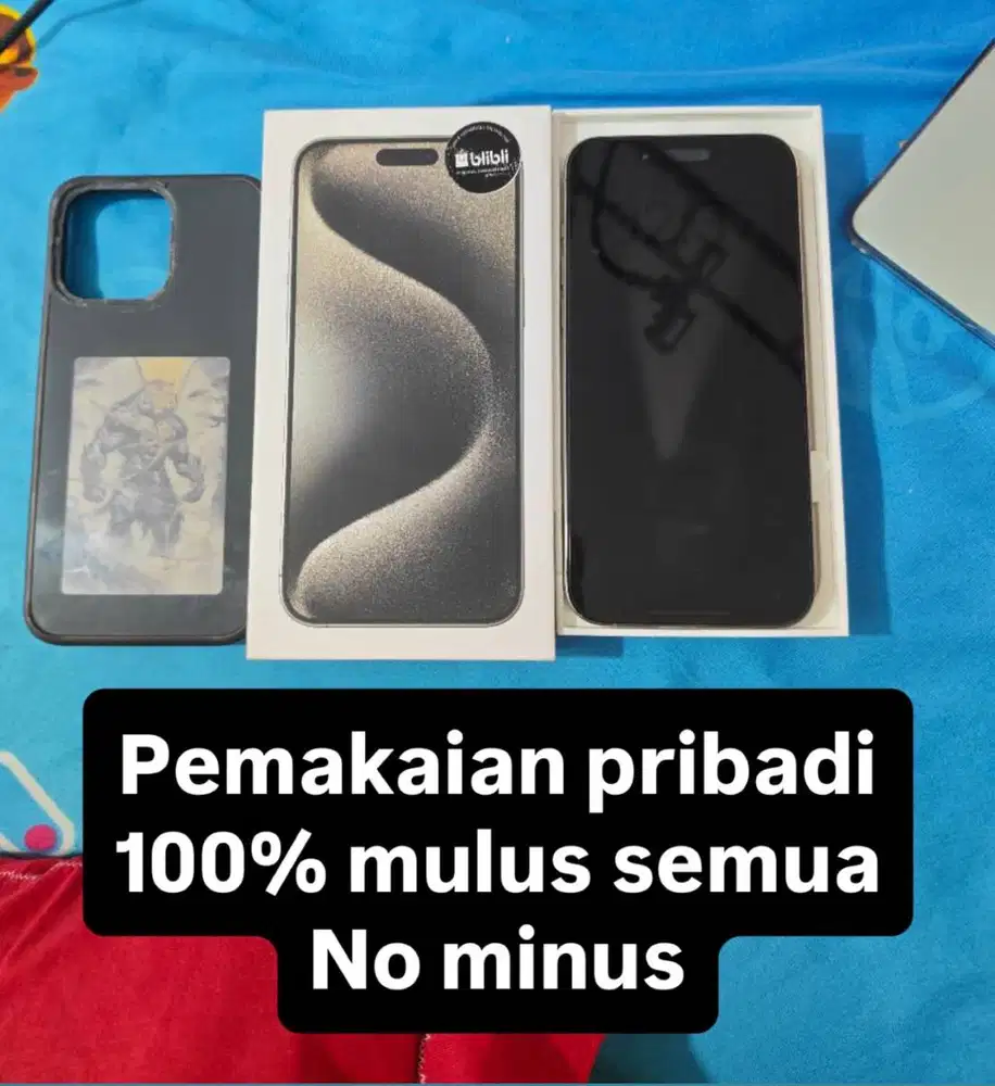 Iphone 15 pro max 1TB IBOX Resmi no minus BH 80% ada dus bekas seken