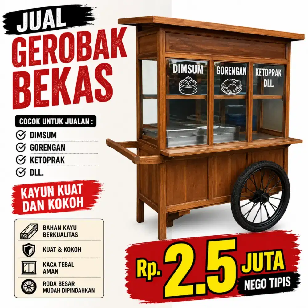 Gerobak bekas siap pakai