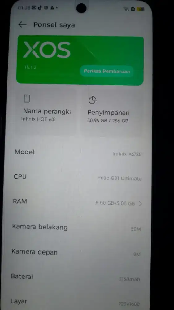 Hp Infinix 60i Ram 8+5 / 256 Gb