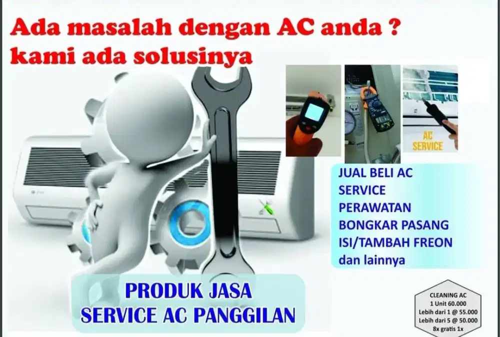 Cuci dan servis ac