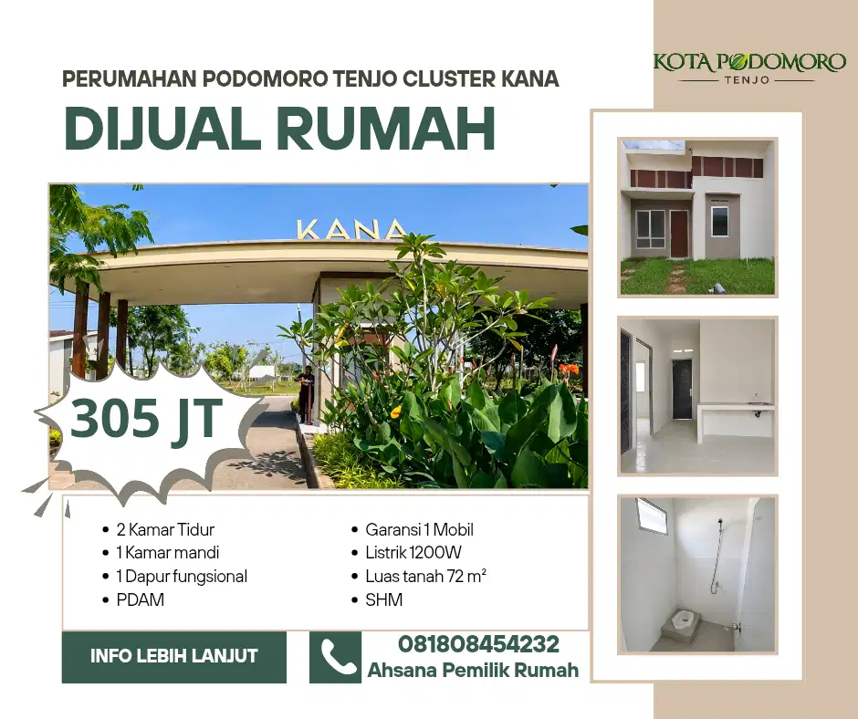 JUAL RUMAH PERUMAHAN PODOMORO TENJO