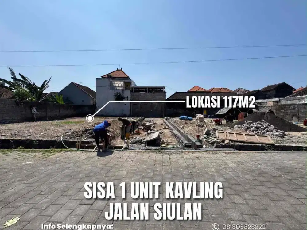 Sisa 1 Unit Saja ‼ Dijual Tanah Mulai 1 Are Di Jalan Siulan Denpasar Timur