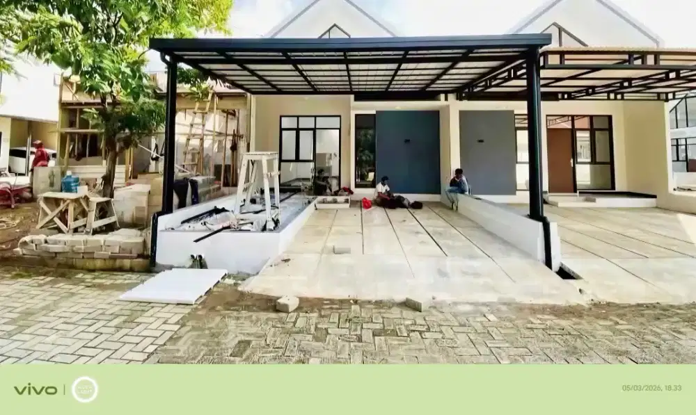 Pasang kanopi baja ringan