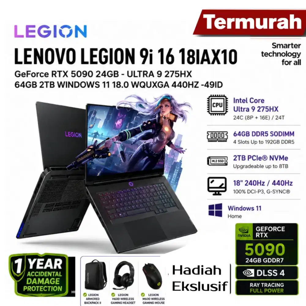 LENOVO LEGION 9i 16 18IAX10 GeForce RTX 5090 24GB  ULTRA 9 275HX 2 TB
