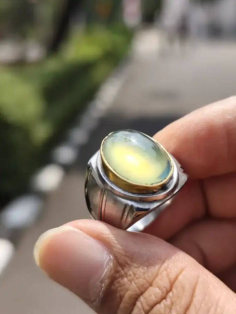 019 Idocrase neon green 18*12*8 ring monel sj 8,5 fenomena bergiwang