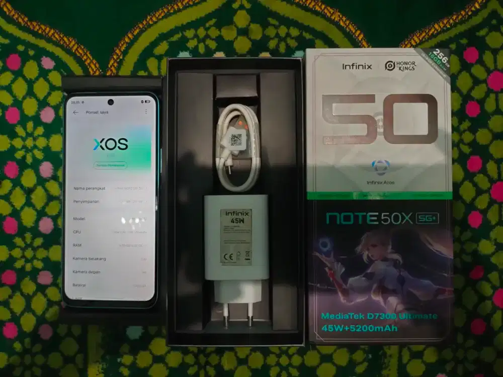 Infinix Note 50X 5G 8+8/256GB Fullset ( Garansi November 2026 )