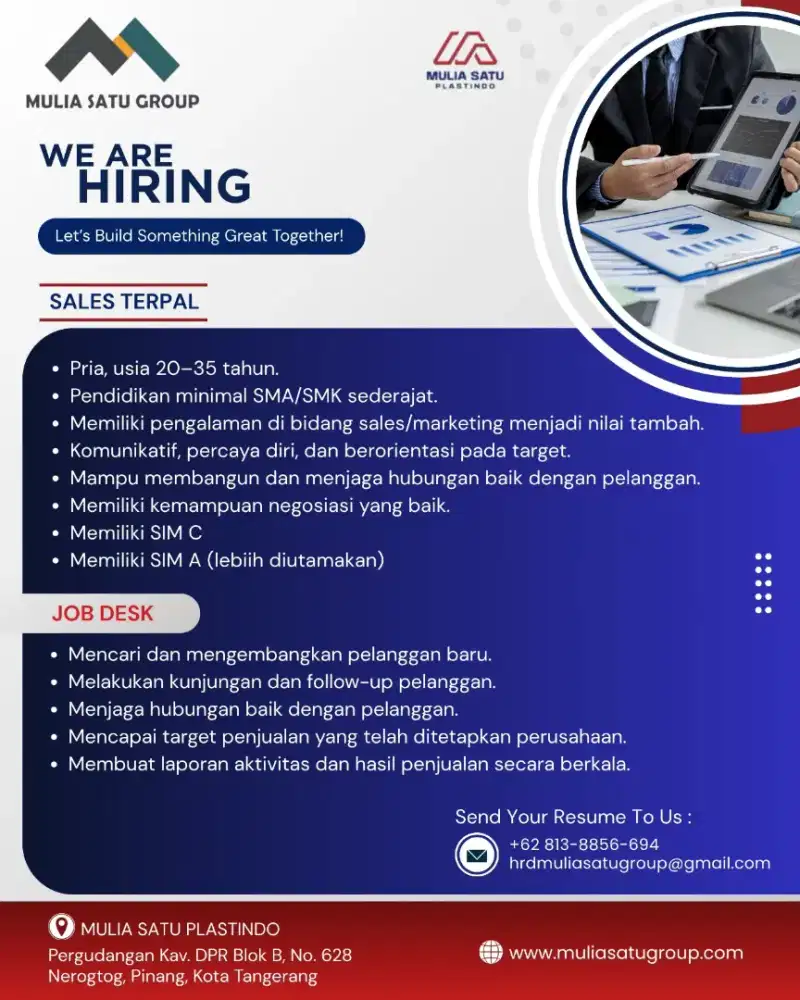 Sales terpal dan barang plastik lainnya