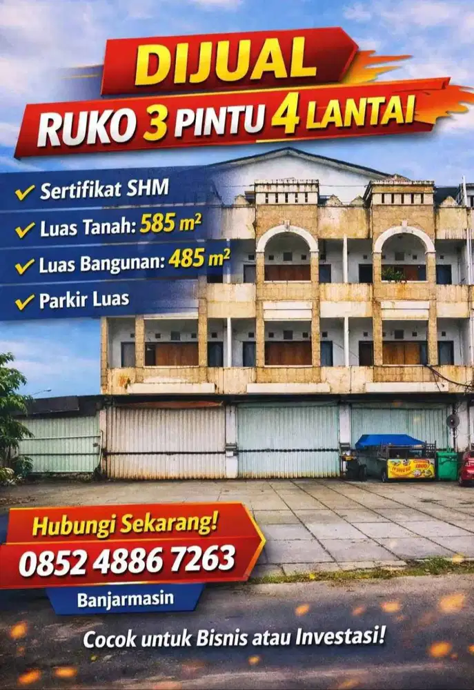 Dijual Ruko 4 Lantai