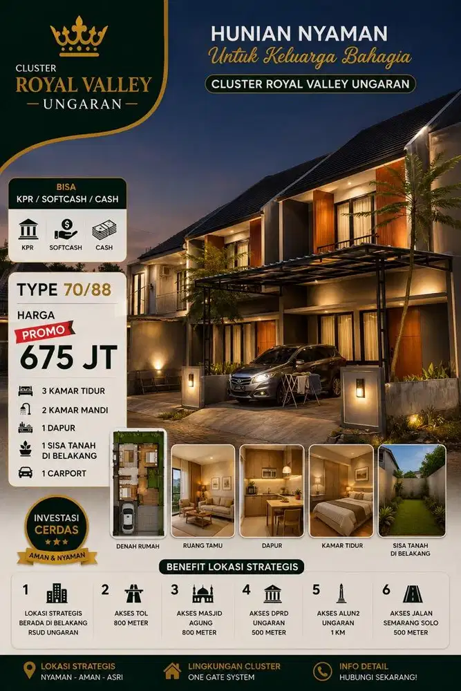 Hunian nyaman hanya di cluster royal valley ungaran