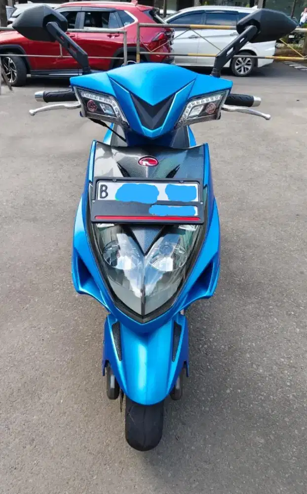 Kymco Racing King 150cc warna biru tahun 2017