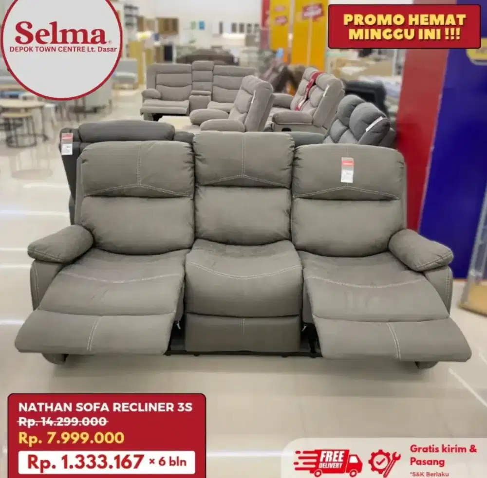Sofa Santai Recliner Bisa Cicilan