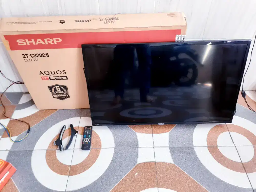 TV LED SHARP 32IN DIGITAL TV KONDISI NORMAL GARANSI [BK]