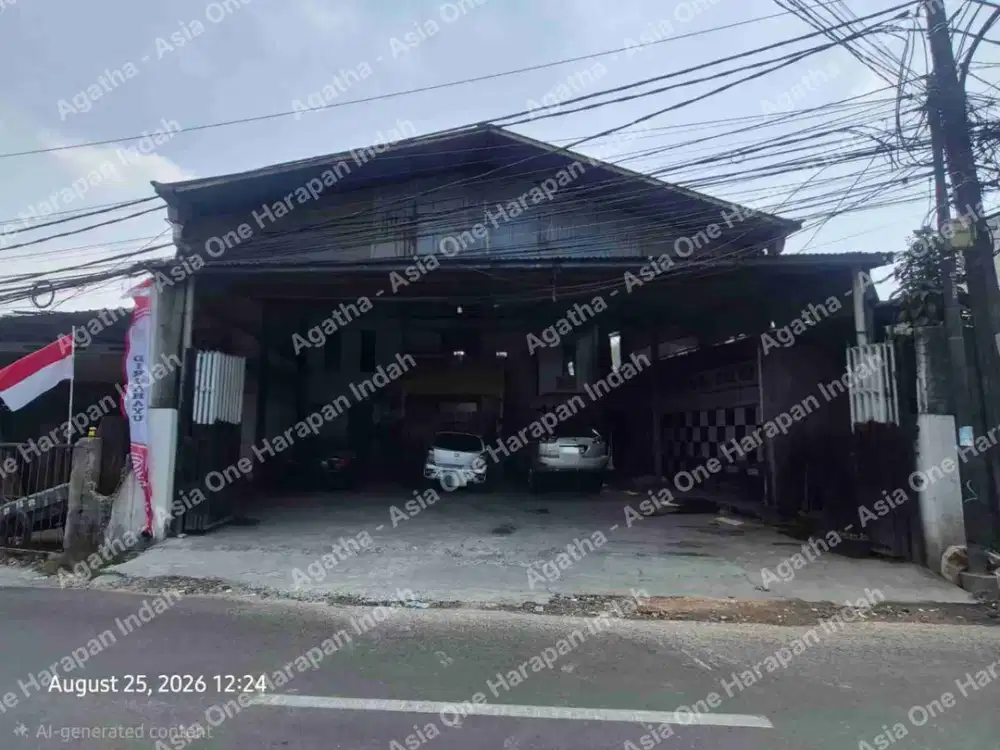 Disewakan Gudang tempat usaha ex Bengkel di pinggir jalan Pulogebang Jakarta Timur