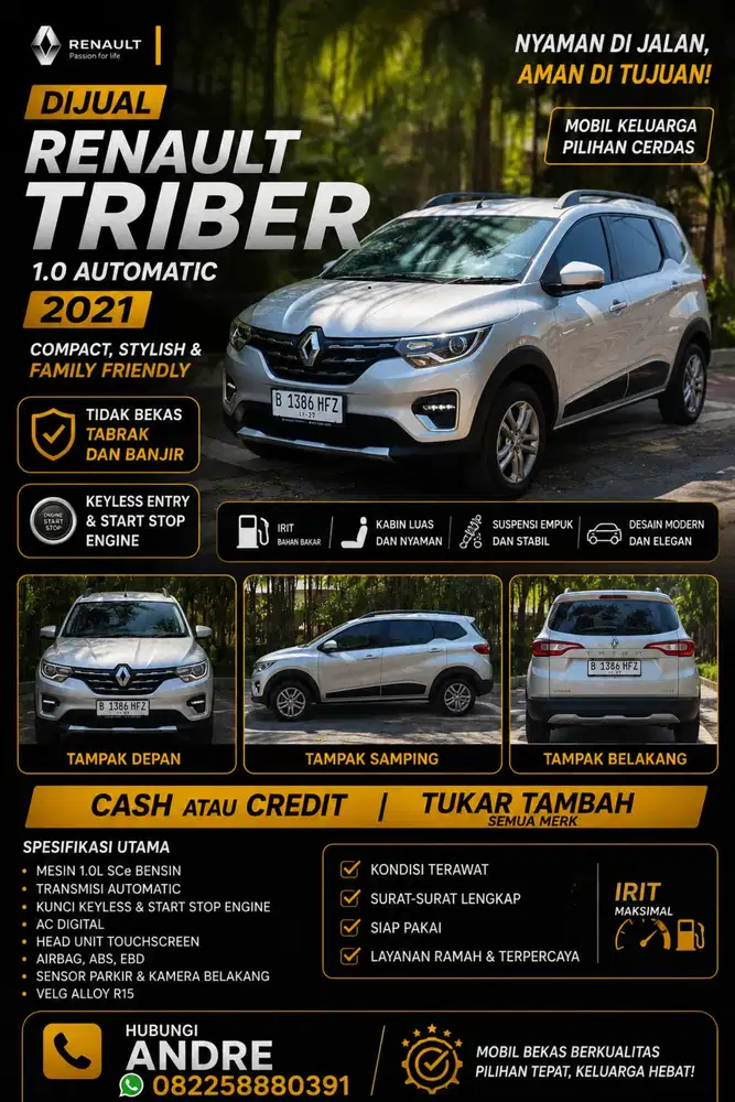 Renault Triber 1.0 RXZ Automatic 2021