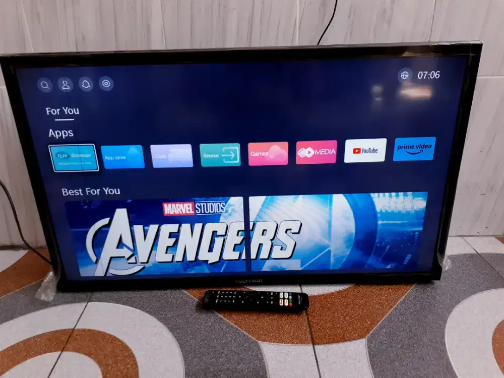 TV LED SMART POLYTRON 32IN LAYAR GARIS 1 SAMAR DIGITAL YOUTUBE