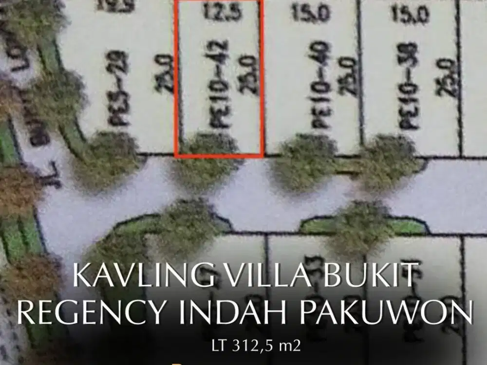 Dijual Kavling tanah Villa bukit Regency indah  Pakuwon indah