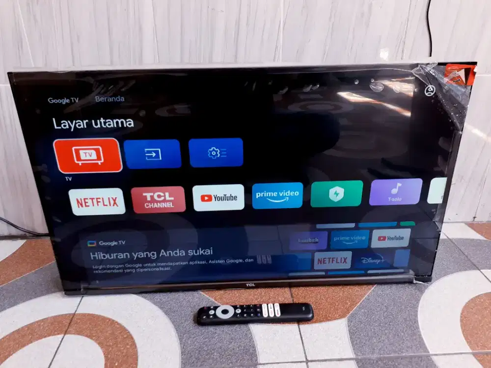 TV LED ANDROID Google Tv TCL 32IN DIGITAL TV YOUTUBE NETFLIK GARANSI