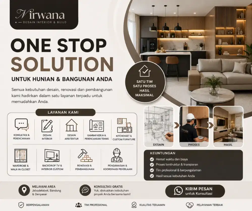 ARSITEKTUR, KONTRAKTOR, INTERIOR & BUILD, PENGAWASAN DAN KONSULTAN