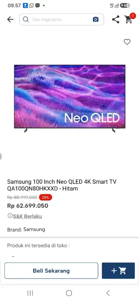 Samsung 100 inch neo qled 4k smart tv qa100qn